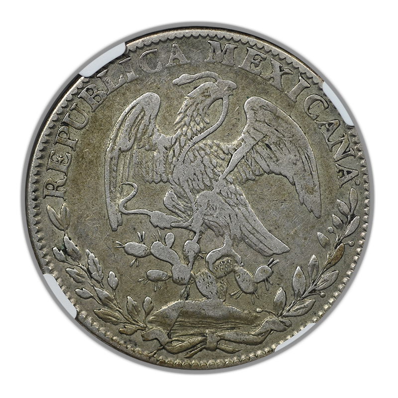 1833 GO MJ Mexico 8R Reales Single Dot After Date NGC VF35