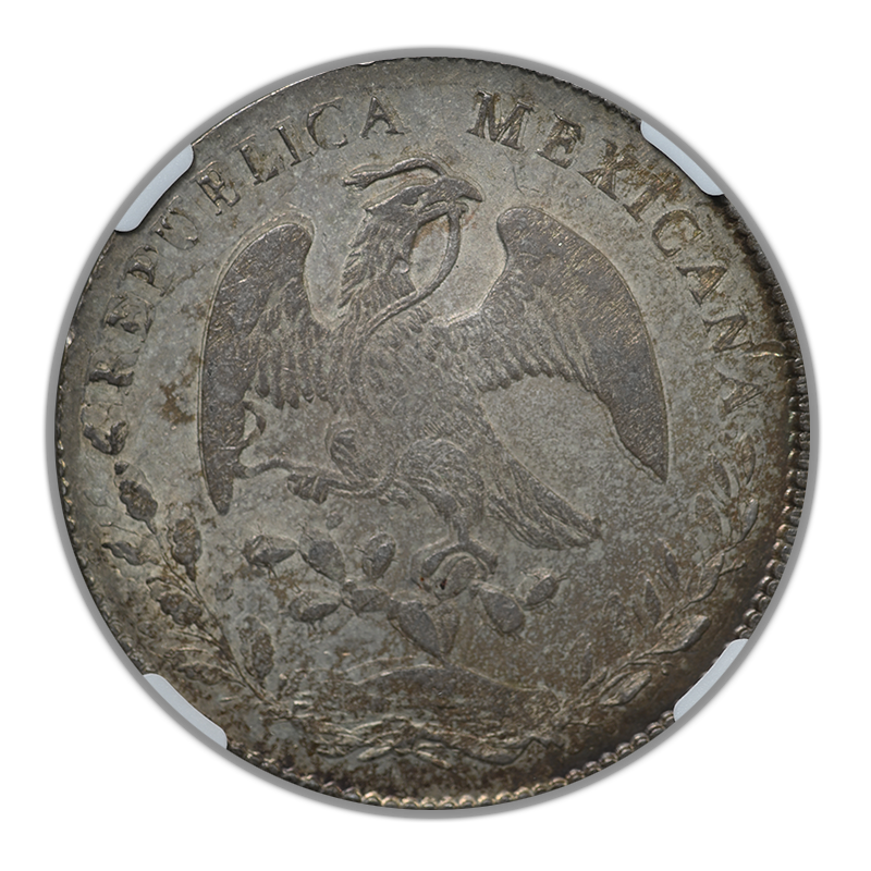 1878 PI MH Mexico 8R Reales NGC Mint Error AU Details Double Struck