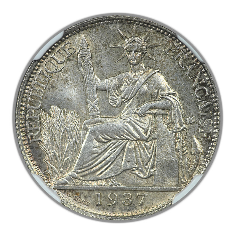 1937 F.I. China French Indo-China 20C Cent NGC MS63
