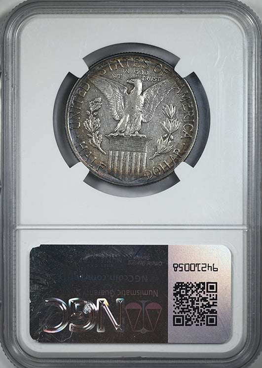 1915-S Panama Pacific Classic Commemorative Half Dollar 50C NGC AU55 CAC - TONED!