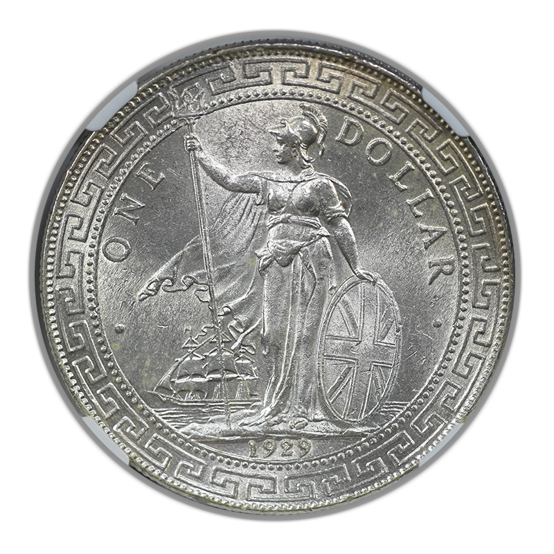 1929B Great Britain Trade Dollar T$1 NGC MS63