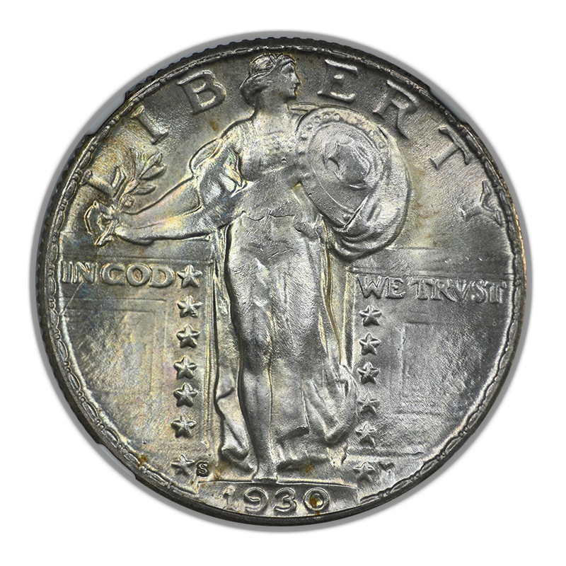 1930-S Standing Liberty Quarter 25C NGC MS67