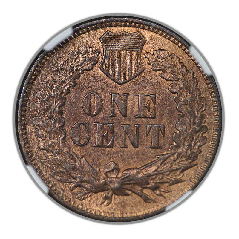 1876 Indian Head Cent 1C NGC MS62RB
