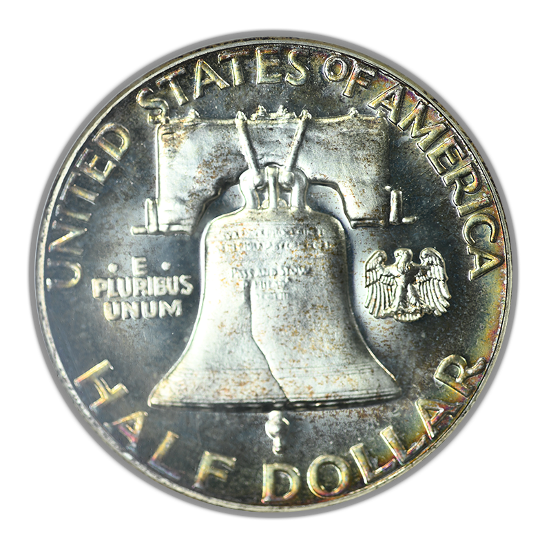 1956 Proof Franklin Half Dollar 50C NGC Fatty Holder PF67 CAMEO Gold CAC Reverse