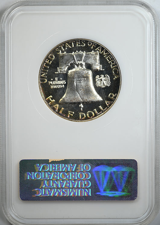 1956 Proof Franklin Half Dollar 50C NGC Fatty Holder PF67 CAMEO Gold CAC Reverse Slab