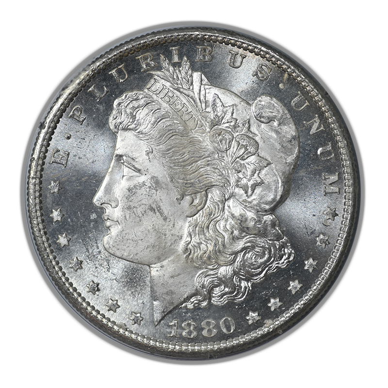 1880-S Morgan Dollar $1 PCGS Rattler MS63