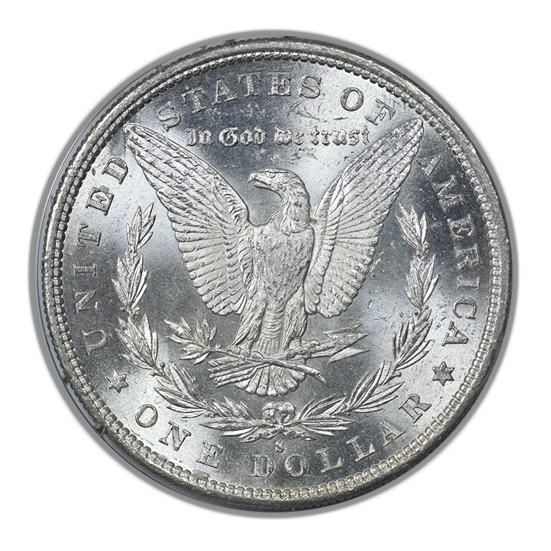 1880-S Morgan Dollar $1 PCGS Rattler MS63