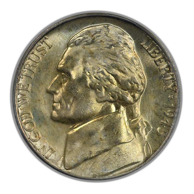 1945-D Jefferson Nickel 5C PCGS MS66 - Repunched Mint Mark RPM FS-501