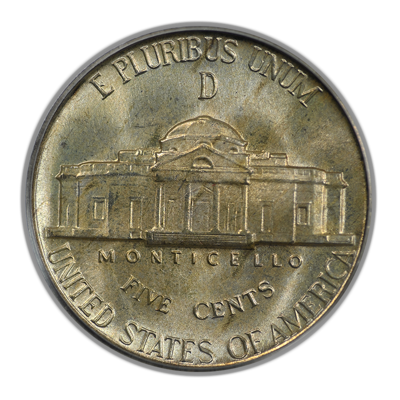 1945-D Jefferson Nickel 5C PCGS MS66 - Repunched Mint Mark RPM FS-501
