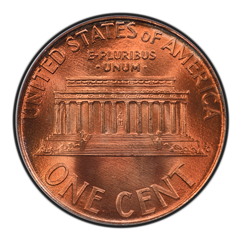 1995 Double Die Obverse Lincoln Memorial Cent 1C PCGS MS68RD Reverse