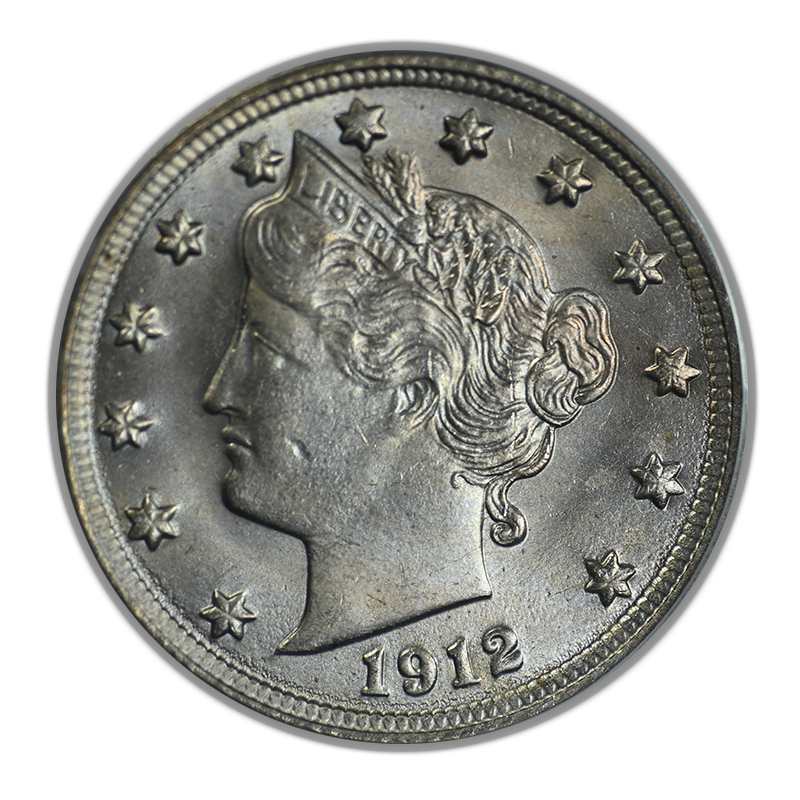 1912 Liberty V-Nickel 5C PCGS MS63 CAC OGH Obverse