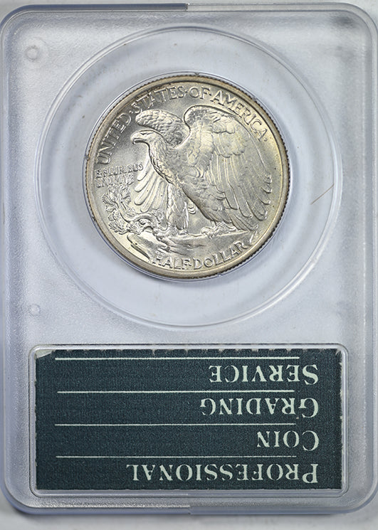 1937 Walking Liberty Half Dollar 50C PCGS Rattler MS65 Reverse Slab