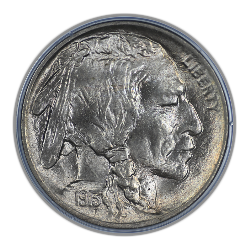 1913 Type 1 Buffalo Nickel 5C PCGS Rattler MS65 CAC