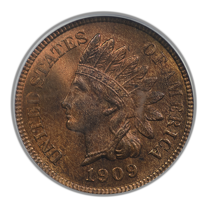 1909 Indian Head Cent 1C PCGS MS65RB OGH Obverse