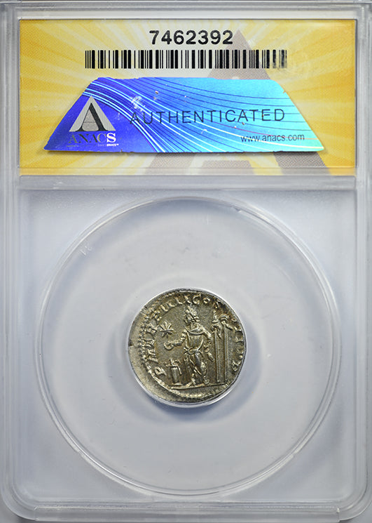 AD 218-222 Roman Elagabalus AR Denarius ANACS MS62 Reverse Slab