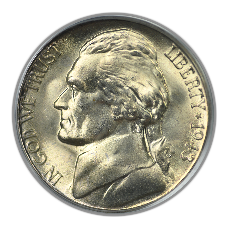 1943-S Jefferson War Nickel 5C PCGS MS66 OGH