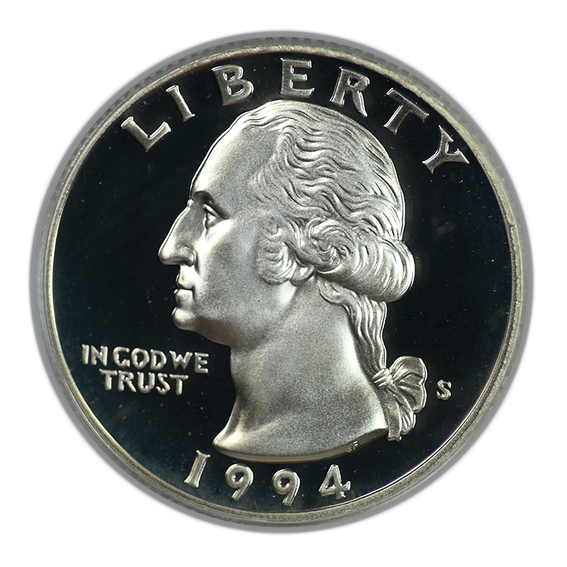 1994-S Silver Proof Washington Quarter 25C PCGS PR70DCAM Deep Cameo OGH