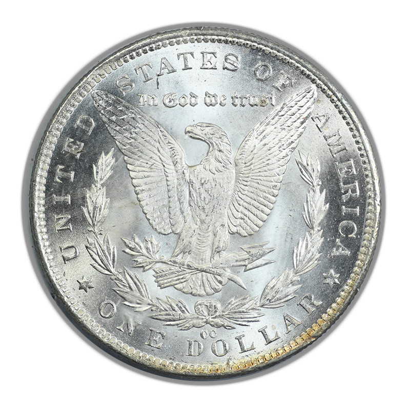 1891-CC Morgan Dollar $1 PCGS Rattler MS61 CAC Reverse