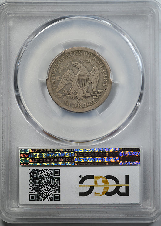 1869-S Liberty Seated Quarter 25C PCGS VG10 Reverse Slab