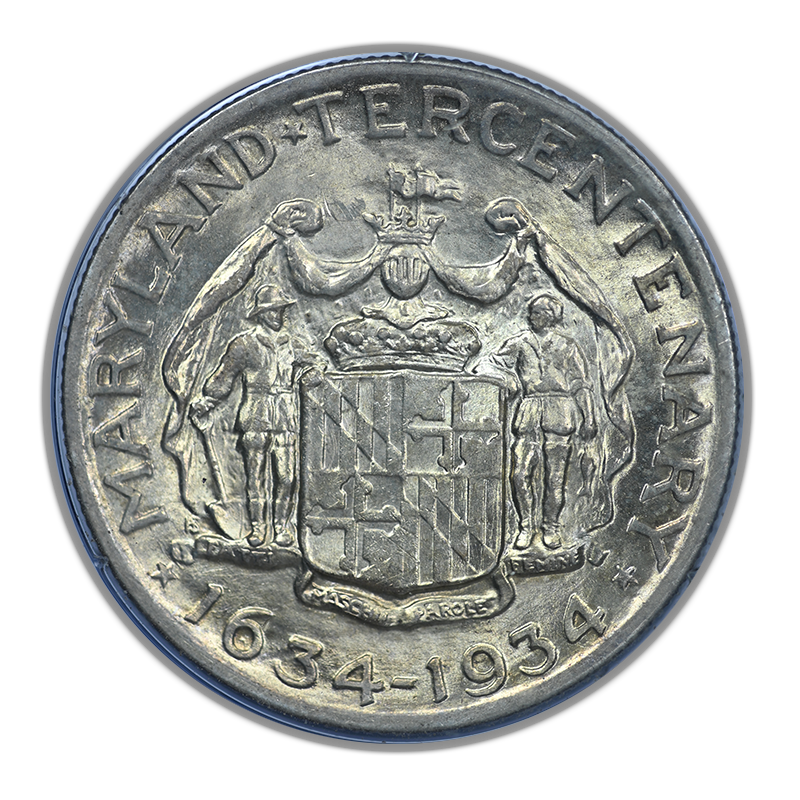 1934 Maryland Classic Commemorative Half Dollar 50C PCGS Rattler MS64