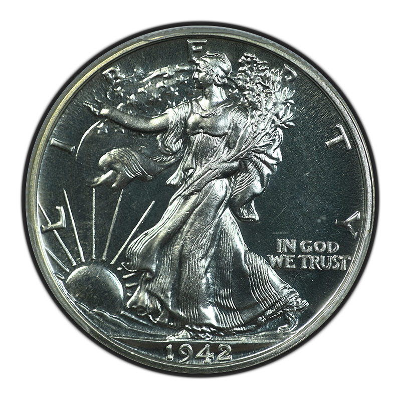 1942 Proof Walking Liberty Half Dollar 50C PCGS PR67 CAC Obverse