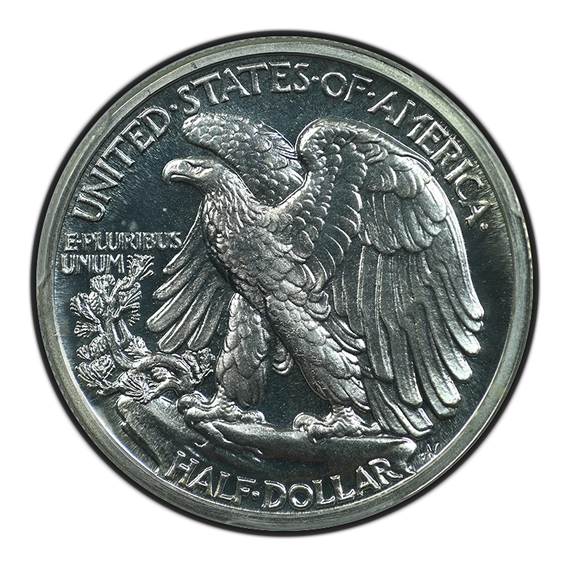 1942 Proof Walking Liberty Half Dollar 50C PCGS PR67 CAC Reverse