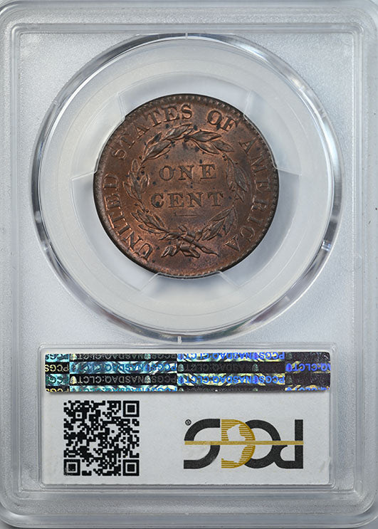 1820 Matron Liberty Head Large Cent 1C PCGS MS64RB CAC N-15 Small Date Reverse Slab