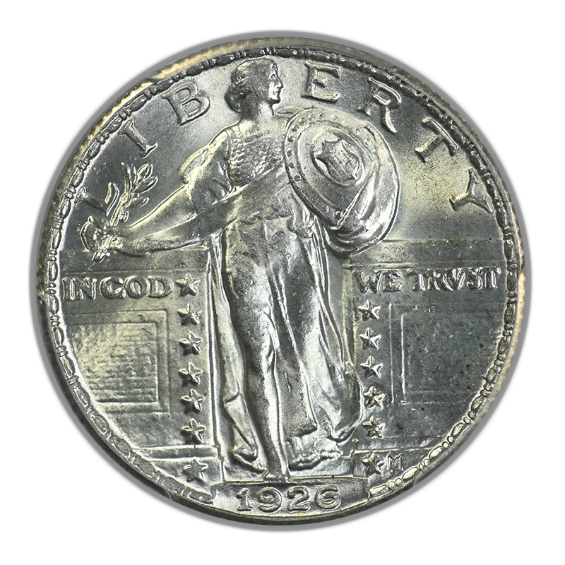 1926 Standing Liberty Quarter 25C PCGS MS65 Obverse