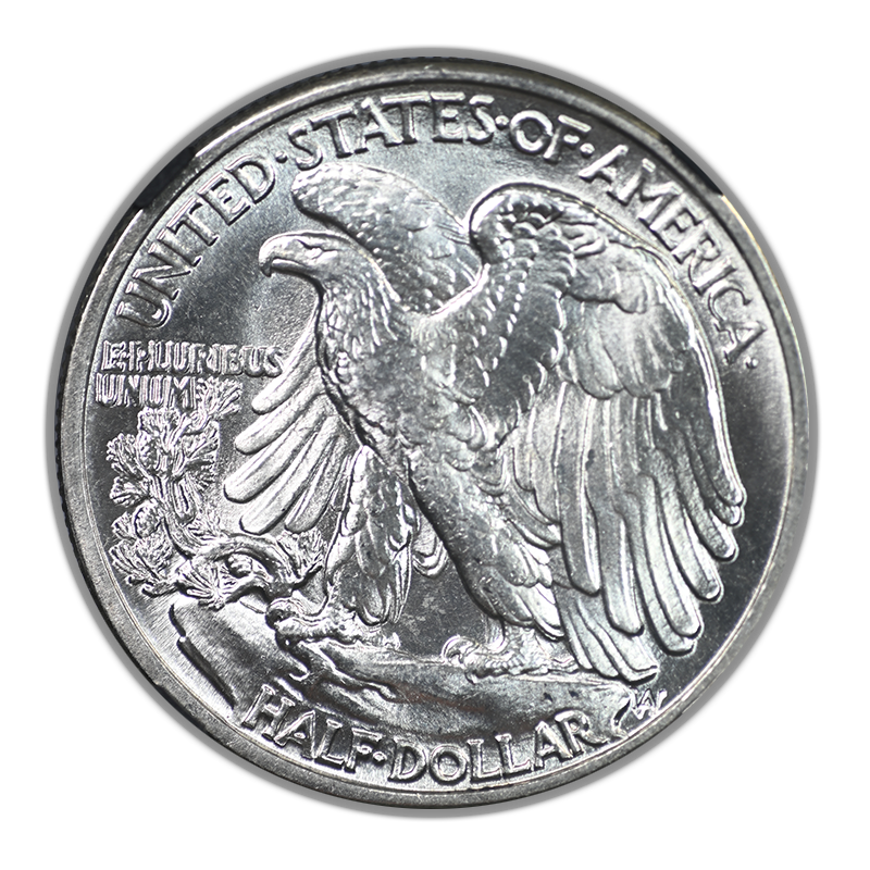 1942 Walking Liberty Half Dollar 50C NGC MS64 with Original Bag Fragment