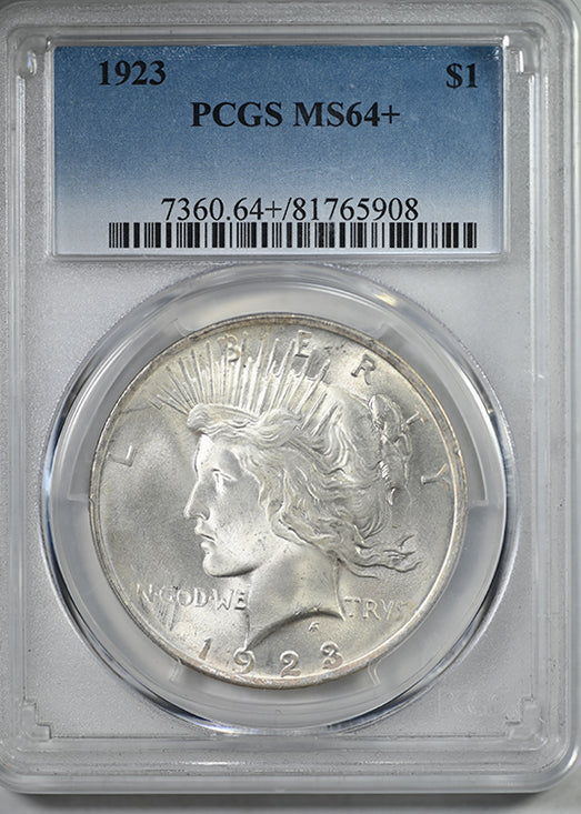 1923 Peace Dollar $1 PCGS MS64+