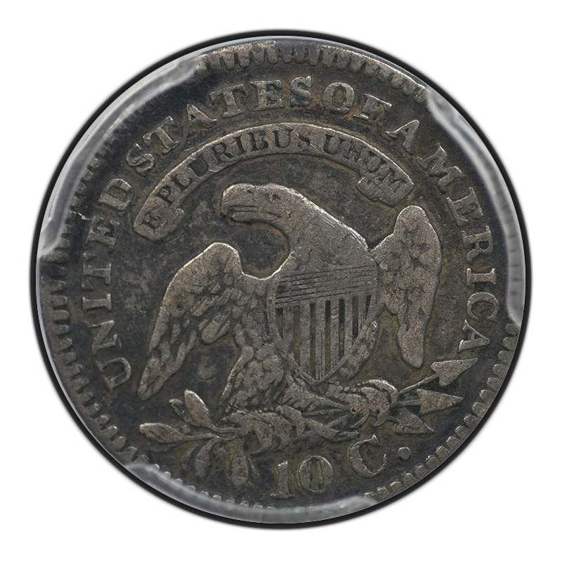 1821 Capped Bust Dime 10C PCGS VF20 - Large Date Reverse
