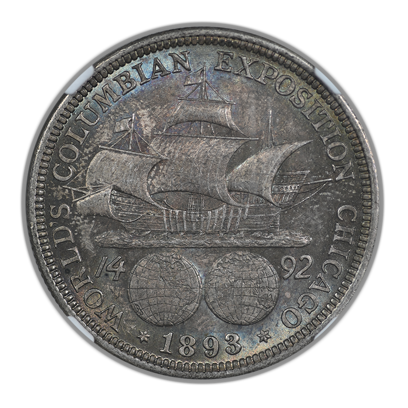 1893 Columbian Exposition Classic Commemorative Half Dollar 50C NGC MS66 - TONED!