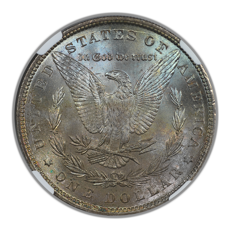 1896 Morgan Dollar $1 NGC MS67 - REVERSE TONED!
