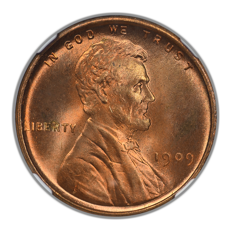 1909 VDB Lincoln Wheat Cent 1C NGC MS67+RD