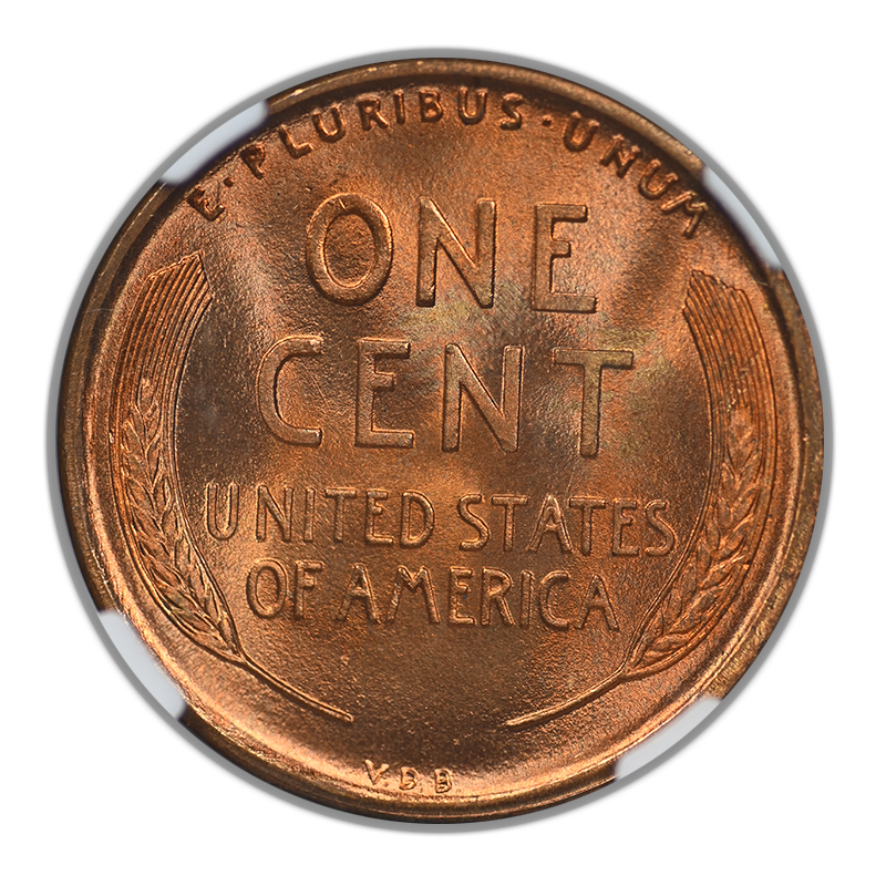 1909 VDB Lincoln Wheat Cent 1C NGC MS67+RD