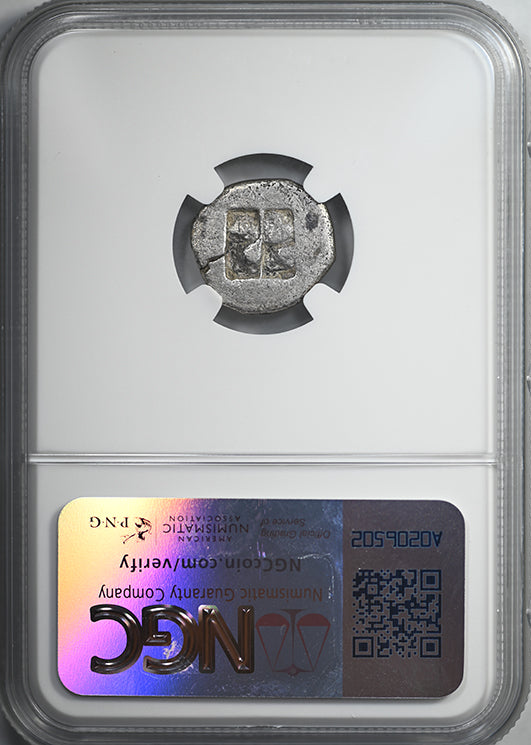 c.525-450 BC Thrace, Island of Thasos AR Drachm Satyr & Nymph NGC Ancients VF
