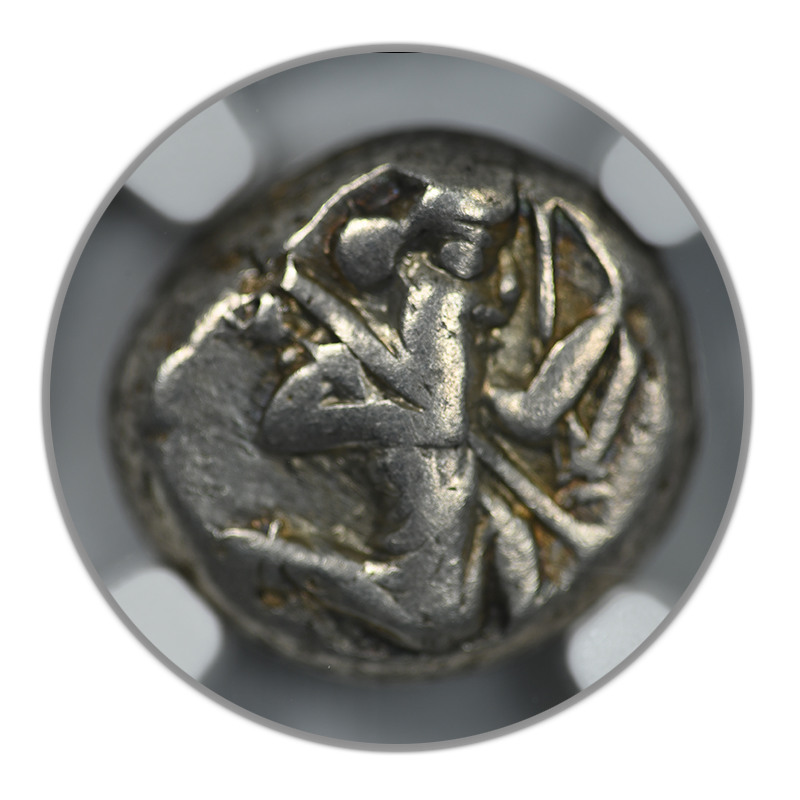 c.5th Century BC Achaemenid Empire AR Siglos Hero King w/ Bow NGC Ancients F