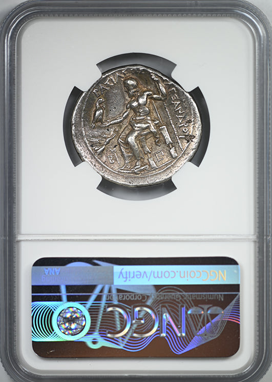 336-323 BC Kingdom of Macedon Alexander III AR Tetradrachm Heracles & Zeus NGC Ancients Choice VF