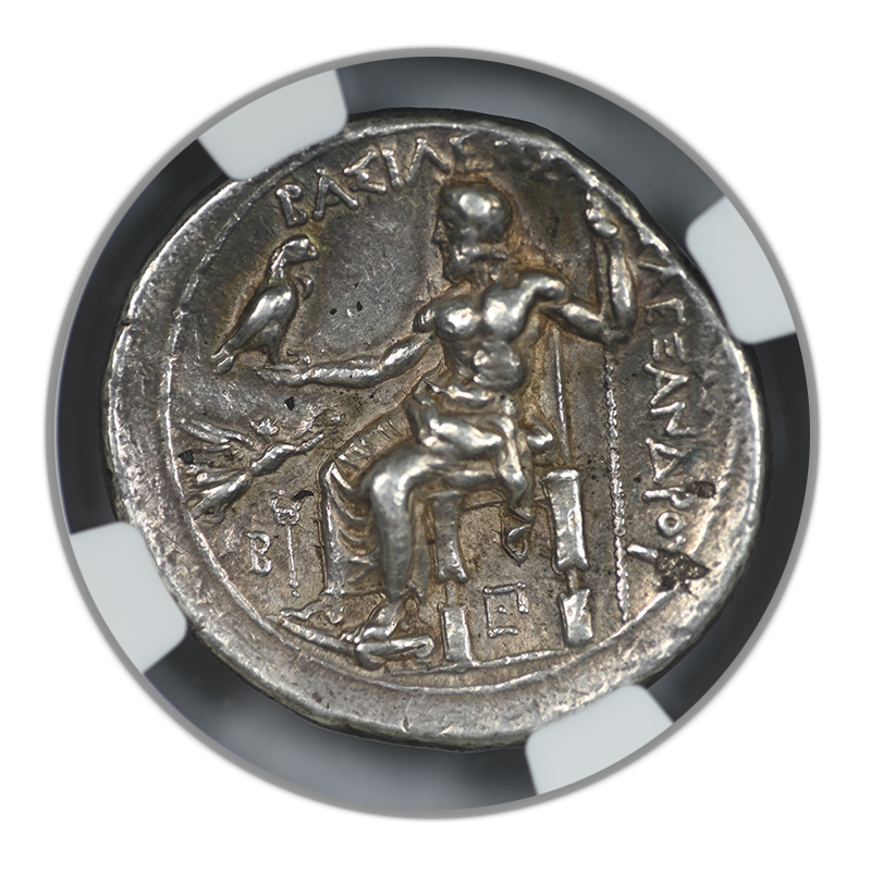336-323 BC Kingdom of Macedon Alexander III AR Tetradrachm Heracles & Zeus NGC Ancients Choice VF