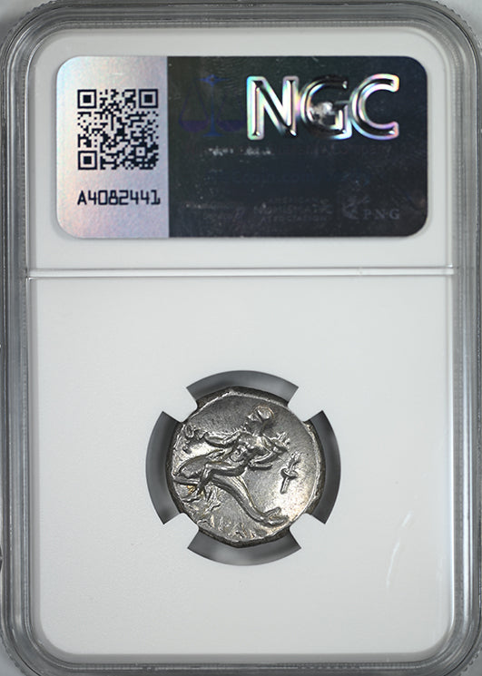 c.280-240 BC Calabria, Taras AR Didrachm NGC Ancients AU
