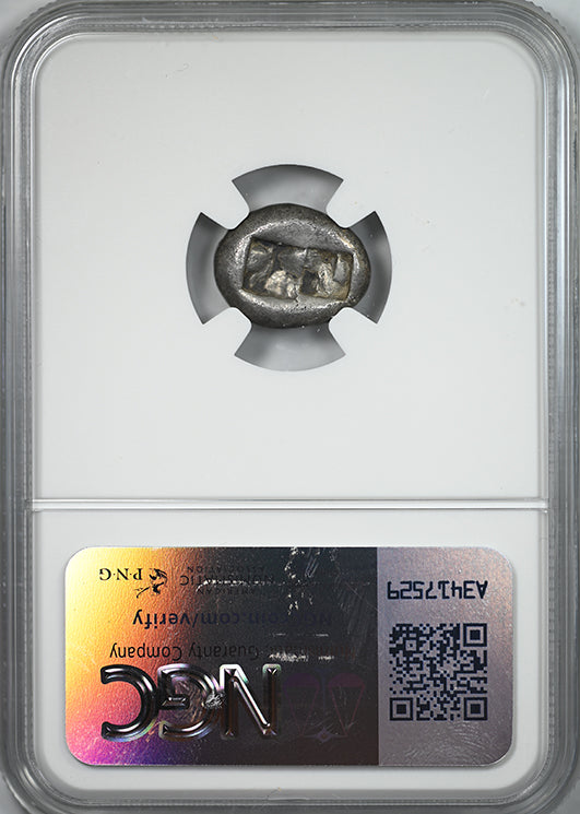 561-546 BC Lydia Croesus AR Half-Stater/Siglos Lion Confronting Bull NGC Ancients XF - TONED!