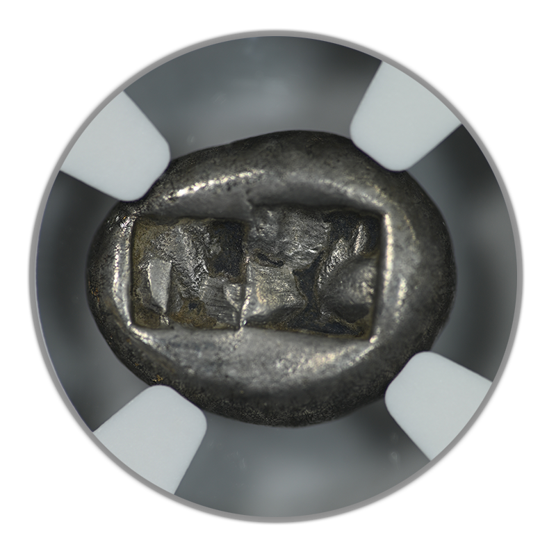 561-546 BC Lydia Croesus AR Half-Stater/Siglos Lion Confronting Bull NGC Ancients XF - TONED!