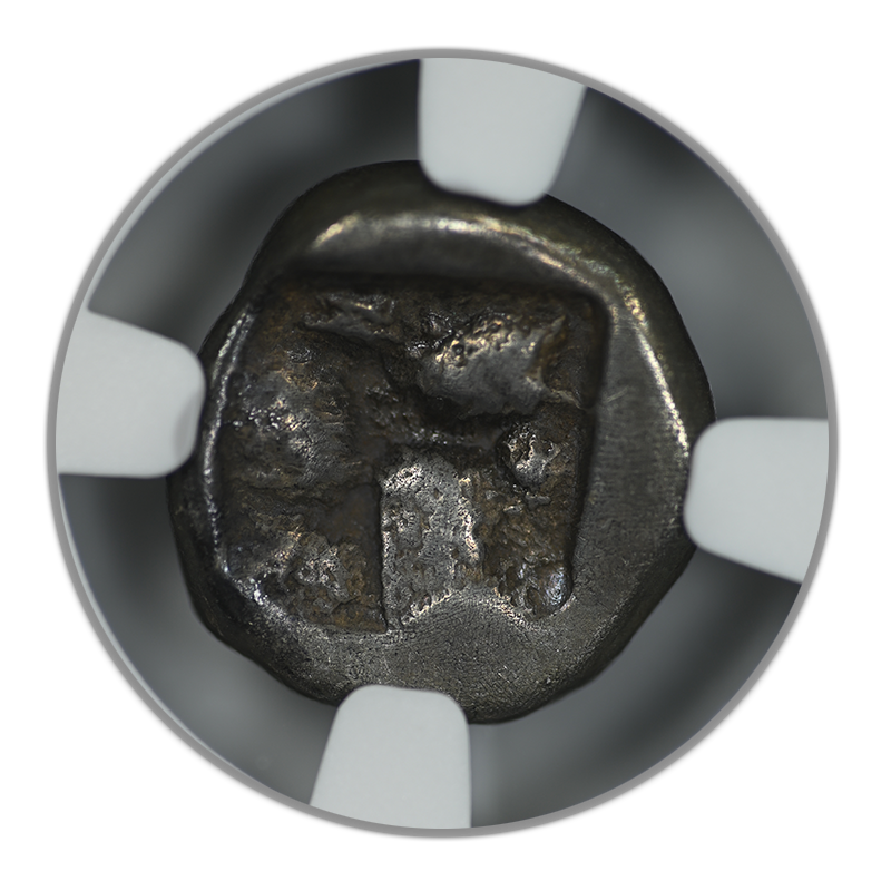 c.520-475 BC Ionia, Teos AR Hemidrachm Griffin NGC Ancients VF - TONED!