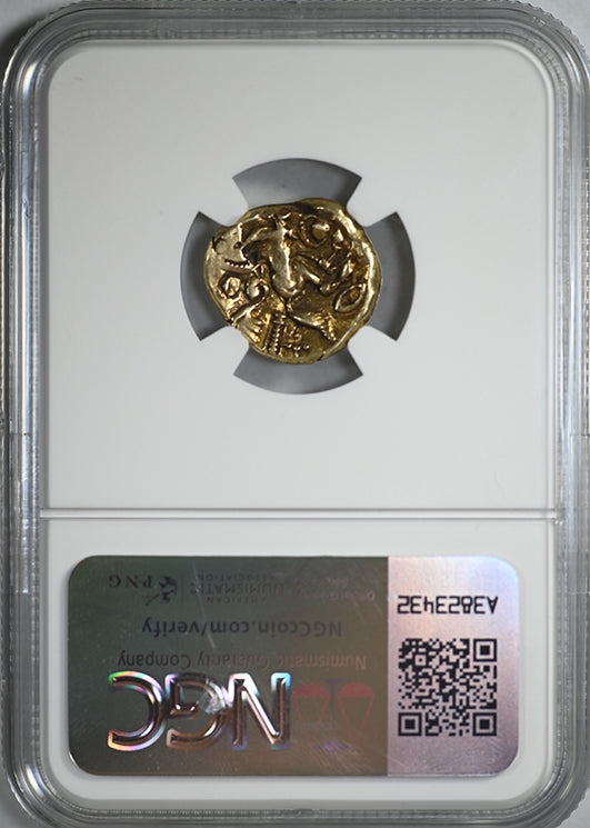 c.60-20 BC Britain, Catuvellauni Gold AV Stater Early Whaddon Chase NGC Ancients Choice VF