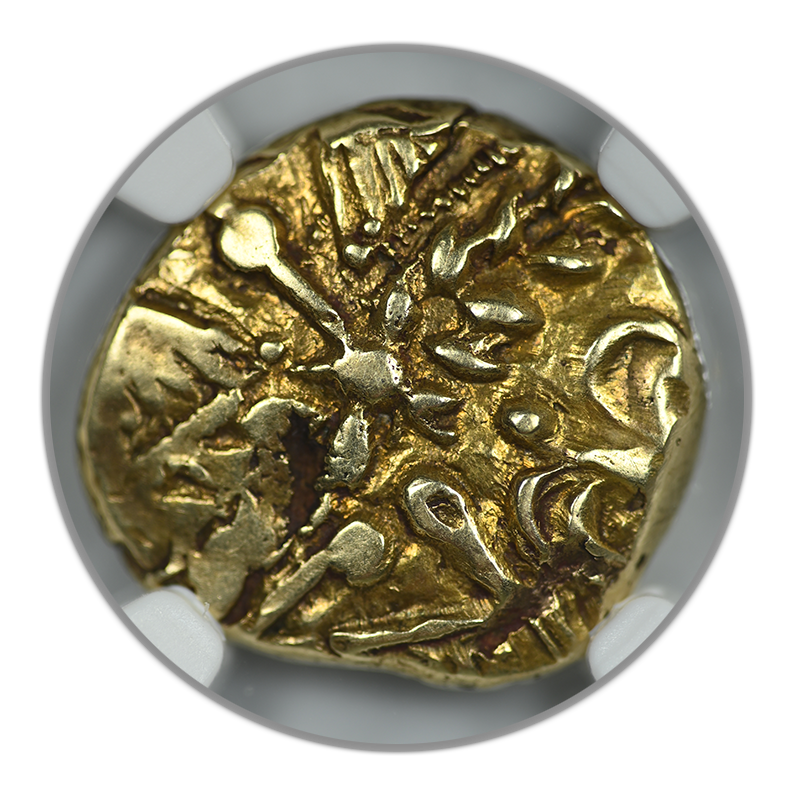 c.60-20 BC Britain, Catuvellauni Gold AV Stater Early Whaddon Chase NGC Ancients Choice VF
