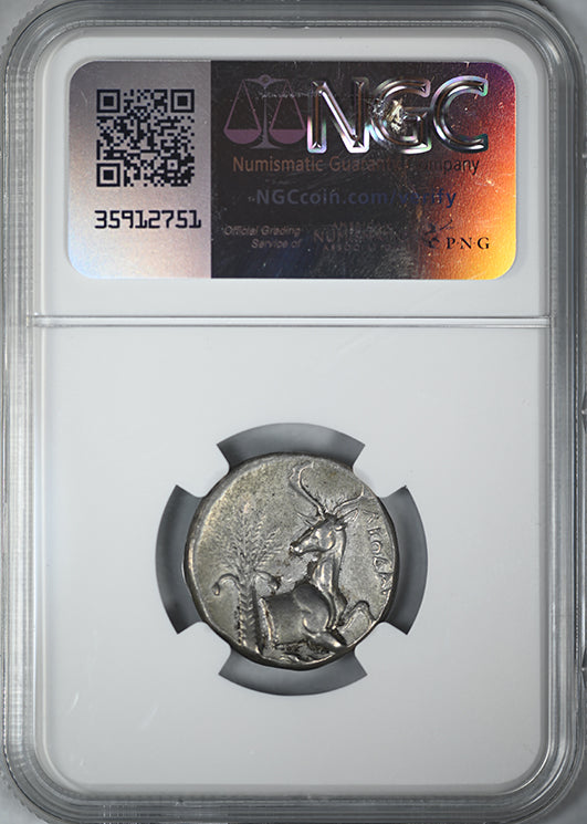 c.4th Century BC Ionia, Ephesus AR Tetradrachm Bee & Stag NGC Ancients Choice VF