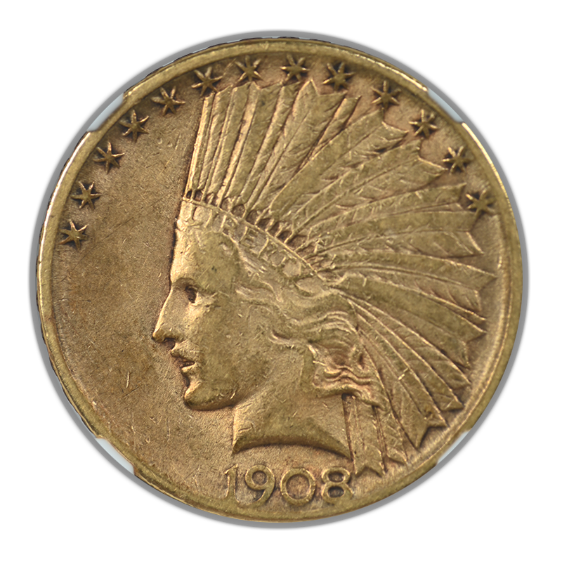 1908-S Indian Head Gold Eagle $10 NGC AU53