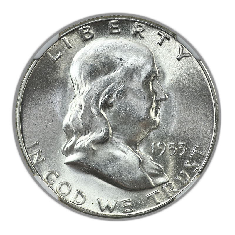 1953-S Franklin Half Dollar 50C NGC MS66