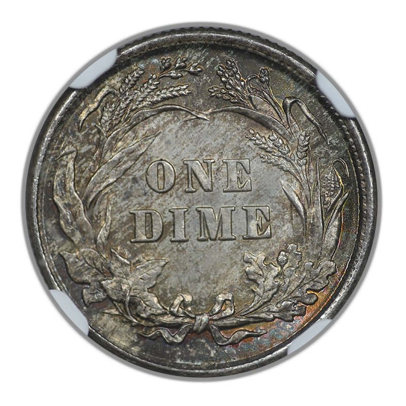 1892 Barber Dime 10C NGC MS65