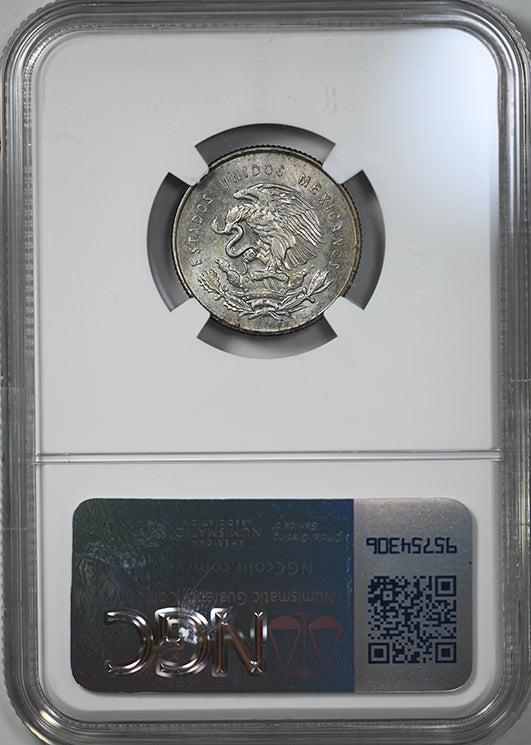 1950 Mo Mexico 25C Centavos NGC MS65